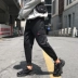 Mùa thu 2018 Nhật Bản cotton lỏng harem quần dụng cụ túi quần nam thanh niên chân đen quần xu hướng
