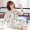 Bộ đồ ngủ mùa xuân và mùa hè của phụ nữ mỏng phần dài tay cotton lụa ngọt ngào cardigan cotton nhân tạo cotton nữ điều hòa không khí nhà quần áo tháng - Pyjama bộ thu đông nữ