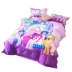 Công chúa phong cách tùy chỉnh 3D Xiaoma Baoli MyLittlePony cotton bốn mảnh chăn bông satin - Bộ đồ giường bốn mảnh