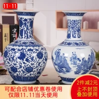 Фарфоровая глина, антикварное свежее сине-белое украшение, китайский стиль, дракон и феникс