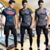 Cá tính quần đào tạo phù hợp với t-shirt quần áo chuyên nghiệp mồ hôi thấm vòng cổ tập luyện quần áo nam bóng rổ mùa hè yoga áo chặt chẽ quần áo gym Quần áo tập thể hình