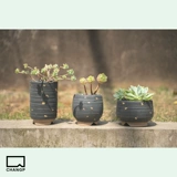 Керамический креативный черный цветочный горшок