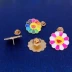 Nhà sản xuất trang sức Thanh Đảo Nhật Bản Murakami Bảy màu hoa mặt trời giọt Trâm Corsage Phụ kiện kim loại Huy hiệu phụ kiện cài áo vest nữ Trâm cài