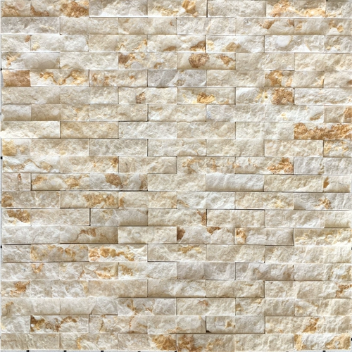 米黄色石材马赛克墙贴大理石金碧断面吧台背景墙艺术砖卫生间阳台