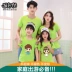 Phụ huynh và trẻ em mặc áo khoác mùa hè áo thun cotton ngắn tay nam và nữ sinh đôi một gia đình ba gia đình bốn gia đình - Trang phục dành cho cha mẹ và con quần áo gia đình mùa hè Trang phục dành cho cha mẹ và con