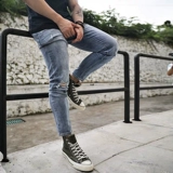 Джинсы, эластичные трендовые штаны для спортзала для отдыха