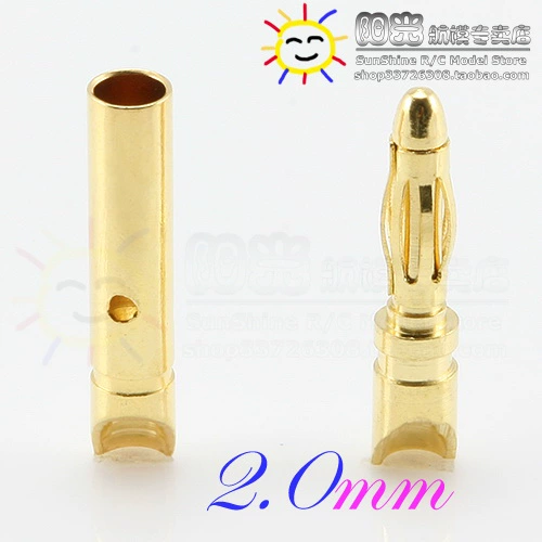 Sunshine Model Amass 2mm Banana Plugure (Short) 20A Gold -Model Motor Electrical Регулировка многоосезного разъема