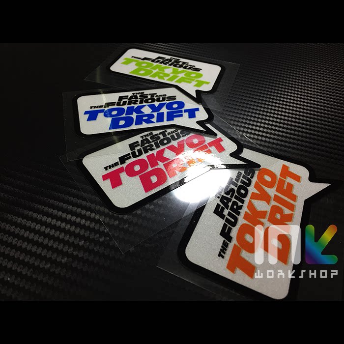 Стикер Speed and passion Tokyo DRIFT JDM модифицированного автомобиля с отражающими элементами