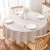 Nordic nhà đơn giản kẻ sọc bông khăn trải bàn vải lớn bàn tròn người Mỹ gốc Nhật vòng khăn trải bàn khăn trải bàn bàn cà phê - Khăn trải bàn