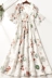 2018 mùa hè mới thời trang mỏng V-cổ đầm in voan váy dài nữ 1294