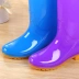 Mưa khởi động ống dài thời trang Hàn Quốc giày không thấm nước dành cho người lớn không trượt khởi động xô cao xô mưa khởi động của phụ nữ cao su giày mùa hè bao bọc ngoài