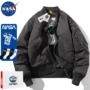 NASA phiên bản lưới mùa thu và mùa đông phong cách Mỹ thủy triều thương hiệu bóng chày độn nam ma1 những người yêu thích rời dày áo khoác bomber áo khoác áo khoác nam cao cấp