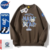 áo khoác bomber nam cao cấp NASA đồng thương hiệu thương hiệu hợp thời trang của Mỹ áo len thể thao hip-hop nam dáng rộng cổ tròn dài tay cặp học sinh áo khoác mùa xuân và mùa thu áo phao bomber nam