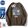 áo khoác bomber nam cao cấp NASA đồng thương hiệu thương hiệu hợp thời trang của Mỹ áo len thể thao hip-hop nam dáng rộng cổ tròn dài tay cặp học sinh áo khoác mùa xuân và mùa thu áo phao bomber nam