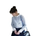 Áo sơ mi sọc dài tay màu xanh nữ 2018 xuân hè mới phiên bản Hàn Quốc của áo sơ mi nữ rộng nhỏ hoang dã.