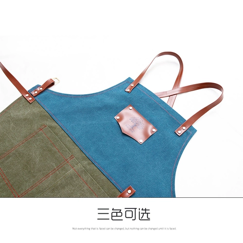 Джинсовый модный кофейный фартук для маникюра для работы, делается под заказ