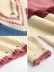 Áo len sọc ngang cổ chữ V cho nữ áo len lửng lưới màu đỏ 2018 mới mùa thu buông lơi áo len mohair áo len lông thỏ Áo len cổ chữ V