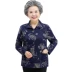 Phụ nữ trung niên ăn mặc mùa xuân và mùa thu áo sơ mi nữ 60-70-80 Ông già quần áo bà già với áo khoác mỏng - Quần áo của mẹ