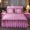 Khăn trải giường kiểu châu Âu giặt bằng vải trải giường đơn mảnh nệm chống trượt 1,8m tấm phủ bụi dày