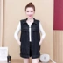 Mùa hè mới Hàn Quốc phiên bản lớn của phụ nữ béo MM lỏng áo vest denim vest vest dài vest đen mùa xuân và mùa thu - Áo vest