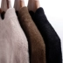 Áo len lông cừu màu lông chồn cho nam mùa đông dày áo len ấm áp trẻ trung và cổ tròn - Kéo qua