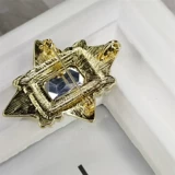 Сапфировое ожерелье из жемчуга, антикварная ретро подвеска, геометричная дизайнерская брошь