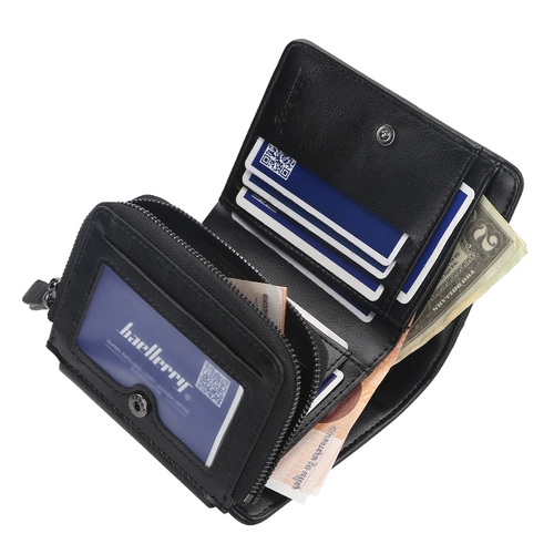 Короткий универсальный бумажник, кошелек с молнией для водительских прав, картхолдер