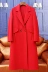 2019 mới 100% len mỏng phù hợp với cổ áo áo khoác len dài của phụ nữ áo hai mặt 037 - Áo len lót đôi áo khoác nỉ nữ Áo len lót đôi