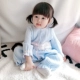 Quần áo trẻ em Hàn Quốc cho bé bộ đồ mùa xuân và mùa thu ấm áp Công chúa Harpy dễ thương trăng rằm quần áo nữ mùa thu - Áo liền quần