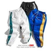 Tide thương hiệu quần màu chùm lỏng INS cùng một đoạn quần hip-hop hip-hop đôi chân thể thao quần nhanh khô quần thủy triều