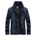 áo jacket Battlefield Jipu Mùa thu và mùa đông Áo khoác denim của nam giới Cổ điển Kích thước lớn Hàng đầu Áo khoác bảo hộ lao động thường ngày Áo khoác nhung của nam giới Cổ áo bóng chày áo khoác dáng dài Áo khoác