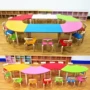 Trang trí bàn dài dày mẫu giáo bàn mẫu giáo bài tập về nhà tiểu học và trung học trang trí bàn đơn đôi đồ nội thất tăng bàn - Nội thất giảng dạy tại trường giá bàn học cho bé