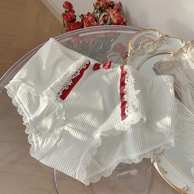 taobao agent Soft Japanese cute lace comfortable cotton breathable colored underwear