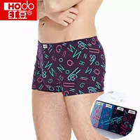 Quần lót Nam Cotton Boxer Đậu Đỏ Thanh Niên Kích Thước Lớn Hộp Quà Tặng Bốn Góc Quần Short Người Đàn Ông Thở Boxer Đầu quần sịp lưới nam