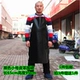 Маленький черный кожаный фартук