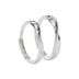 Cặp vợ chồng bạc 925 sterling một cặp nam nữ thời trang đơn giản của Nhật Bản và Hàn Quốc trên chiếc nhẫn của thiết kế sáng tạo ban đầu - Nhẫn nhẫn cưới vàng 18k Nhẫn
