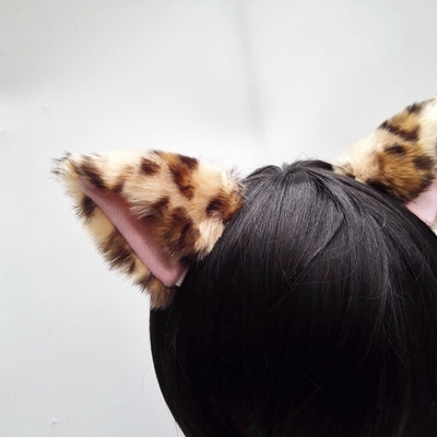 taobao agent COS Anime Makeup Dance Club Performance Stereo Demon Fox Leopard Tale Polytrass Plush Cat Ear Hoop