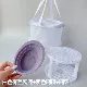 Фиолетовая чаша+крышка белого пояса сетка+щетка