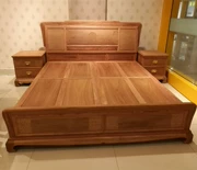 Nội thất gỗ gụ gỗ đen Indonesia Indonesia Miến Điện mới Trung Quốc gỗ rắn 1,8m giường rộng Dalbergia giường - Bộ đồ nội thất