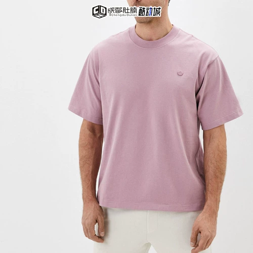 Adidas, спортивная однотонная футболка для отдыха, оверсайз, короткий рукав