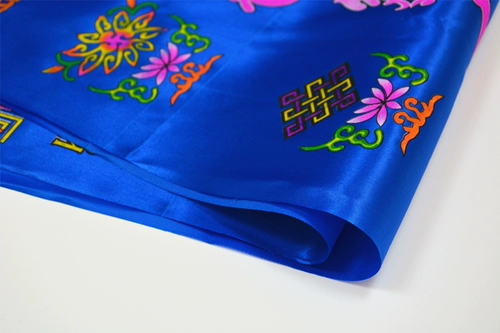 Заводская прямая продажа красочная монгольская тибетская пять -колорные монгольские печатные хада (синий) 1,8 м*35 см.