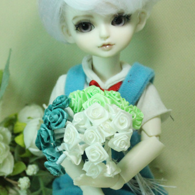 taobao agent White doll, small cloth, flowered, 1.5cm