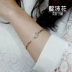 Hàn Quốc Chất lượng cao Không gây dị ứng S925 Bạc Cừu Năm Cừu Vòng đeo tay zircon Micro Inlay Vòng đeo tay nữ - Vòng đeo tay Cuff
