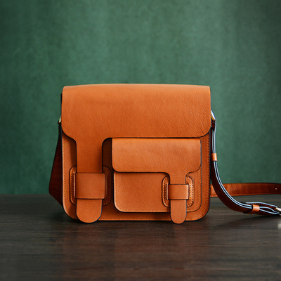 牧石mooshi手工定制皮包 新款日式男版单肩包 男士斜挎定型勇士包