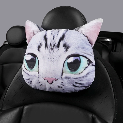Мультяшная подушка для шеи для автомобиля, кресло, 3D, с защитой шеи