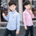 Áo sơ mi bé trai xuân hè 2018 quần áo trẻ em mới cotton trẻ em dài tay áo sơ mi trẻ em nhỏ phiên bản Hàn Quốc