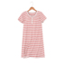 Mùa hè với ngực pad nửa tay áo nightdress nữ bông sọc đồ ngủ ngắn tay áo váy miễn phí áo ngực cup một nhà dịch vụ Đêm đầm