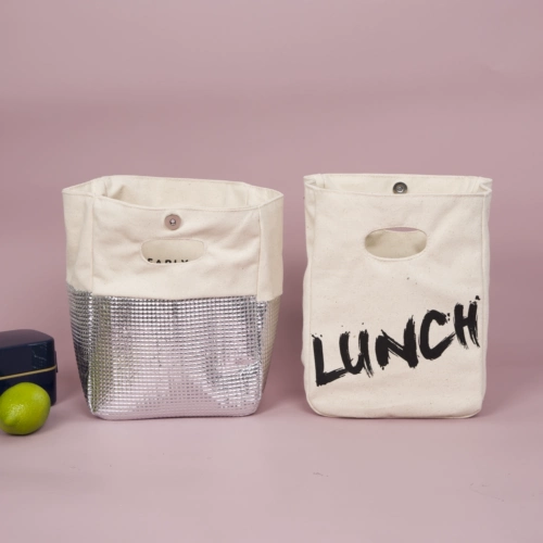 Японский термос, брендовая льняная сумка, сумка для ланча, простой и элегантный дизайн