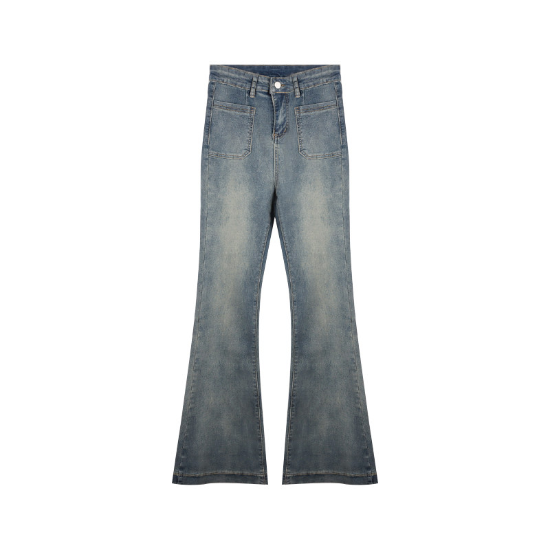 美式复古水洗白底实物图