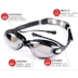 Goggles khung lớn mạ chống thấm nước chống sương mù kính bơi kính phẳng kính bơi người đàn ông bơi kính